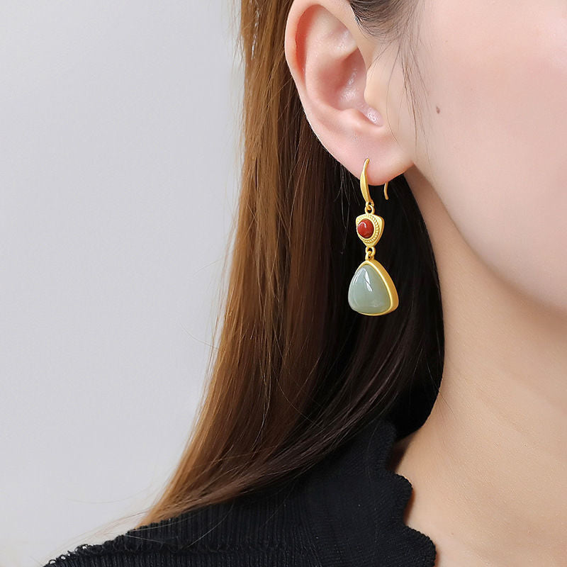 Delicate Artisan Gold Earring