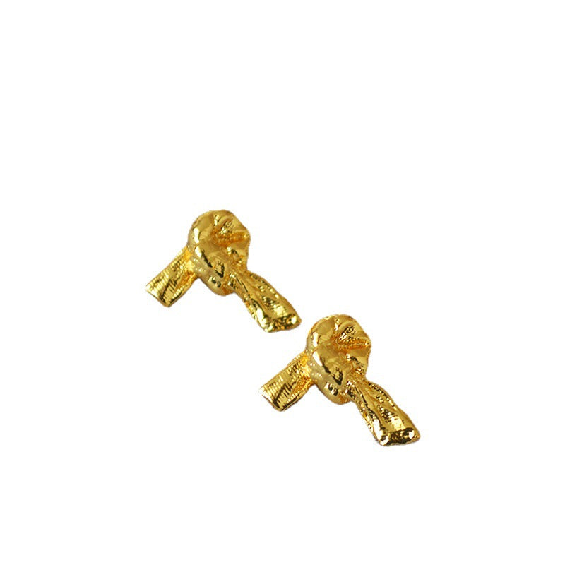 Delicate Artisan Gold Earring