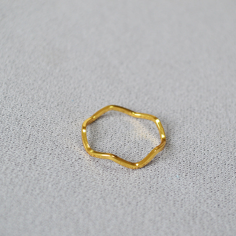 Delicate Artisan Gold Ring