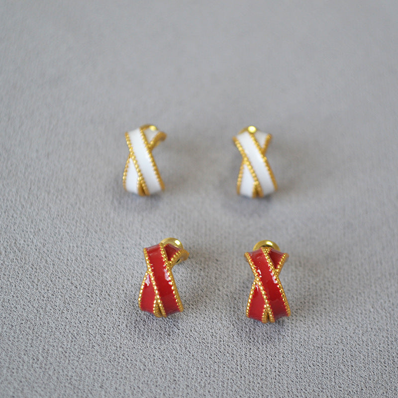 Delicate Artisan Gold Earring
