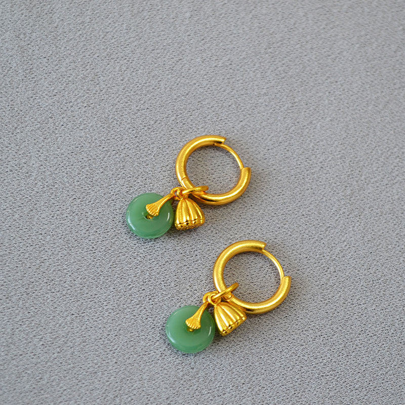 Vintage Handmade Gold Earring