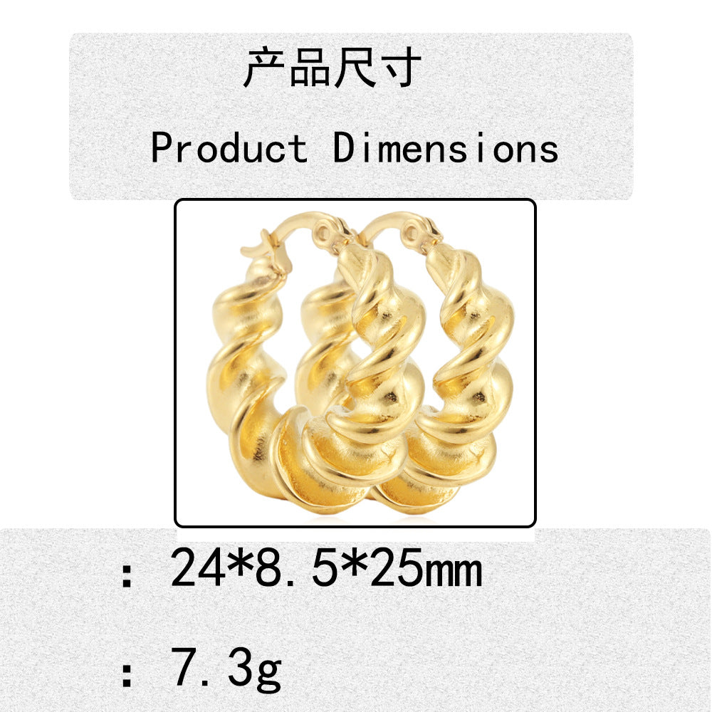 Delicate Artisan Gold Earring