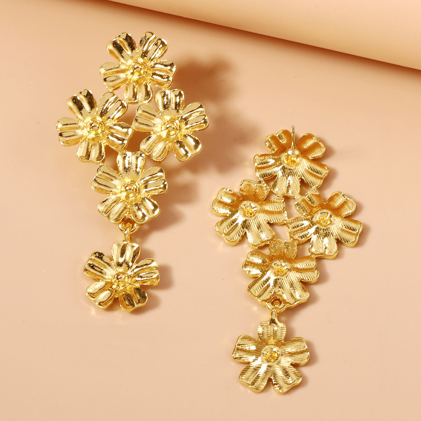 Delicate Artisan Gold Earring