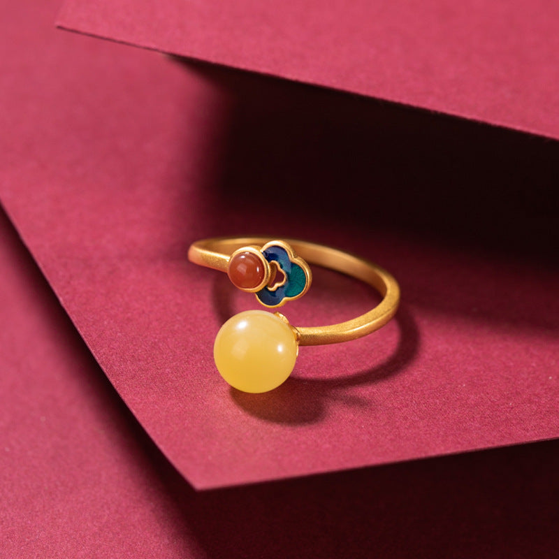 Delicate Artisan Gold Earring