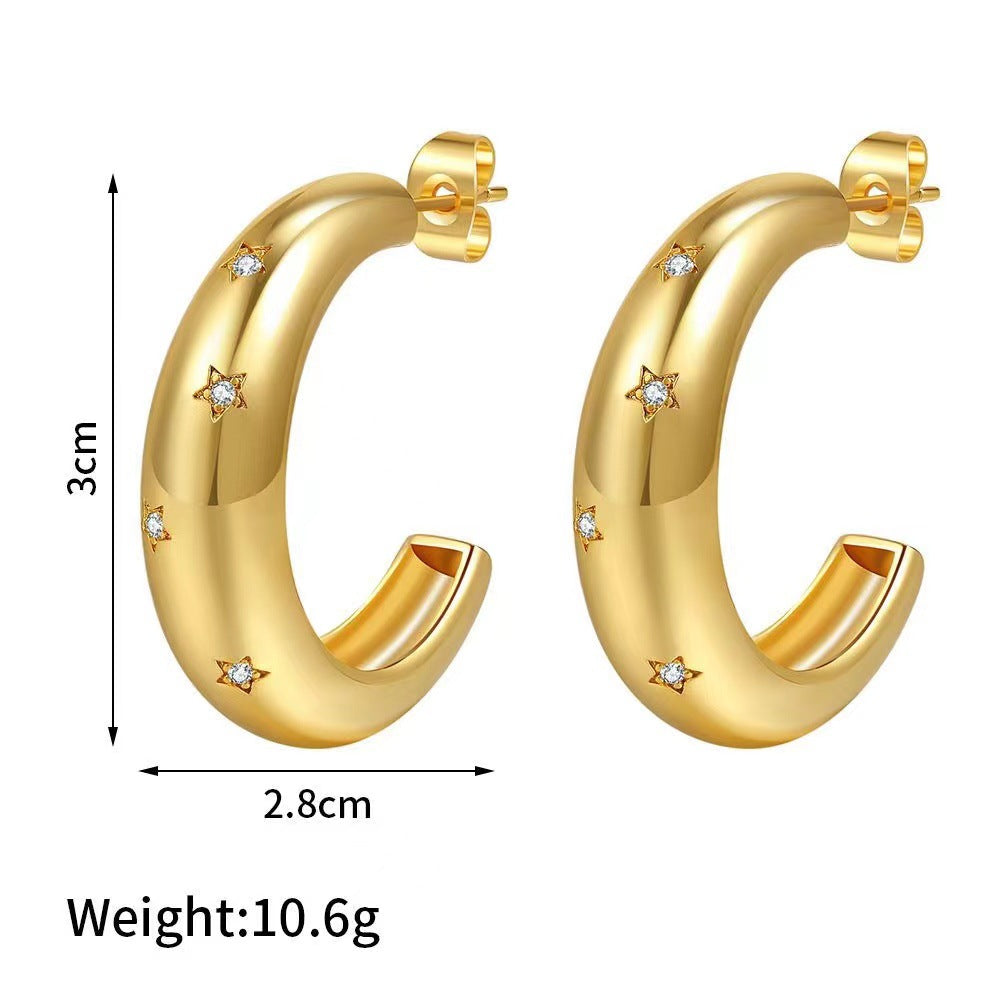 Delicate Artisan Gold Earring