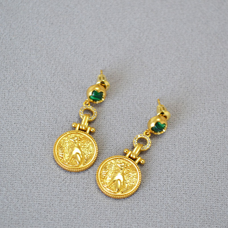 Delicate Artisan Gold Earring