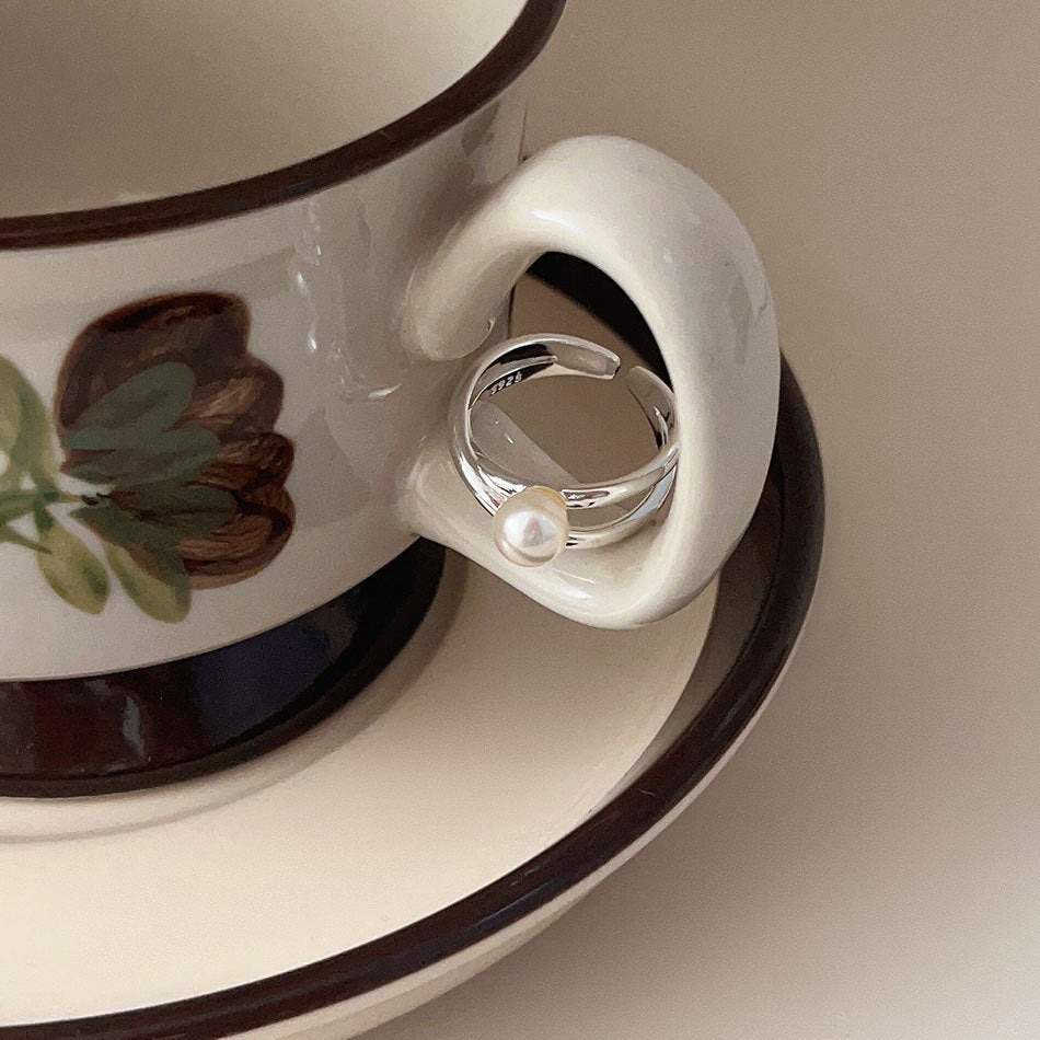 Delicate Artisan Pearl Ring