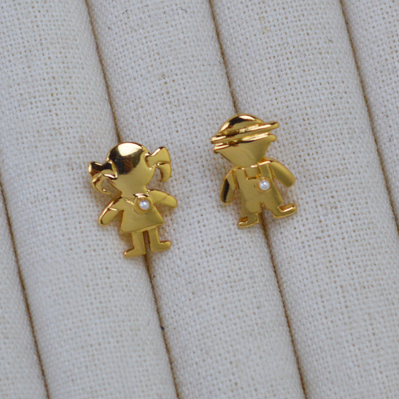 Vintage Handmade Gold Earring