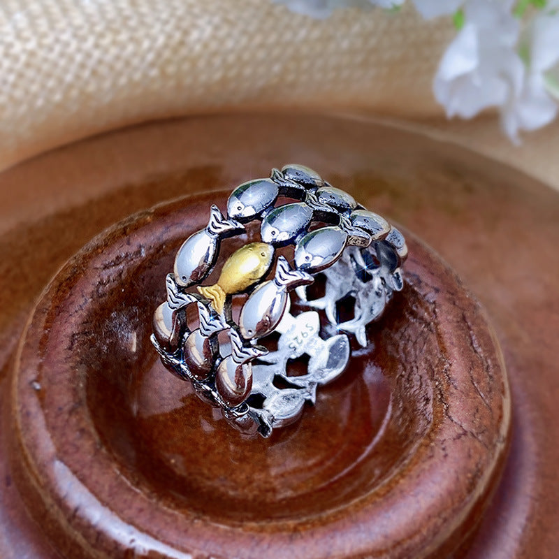 Delicate Artisan Gold Ring