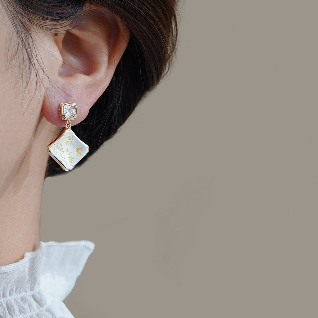 Delicate Artisan Gold Earring