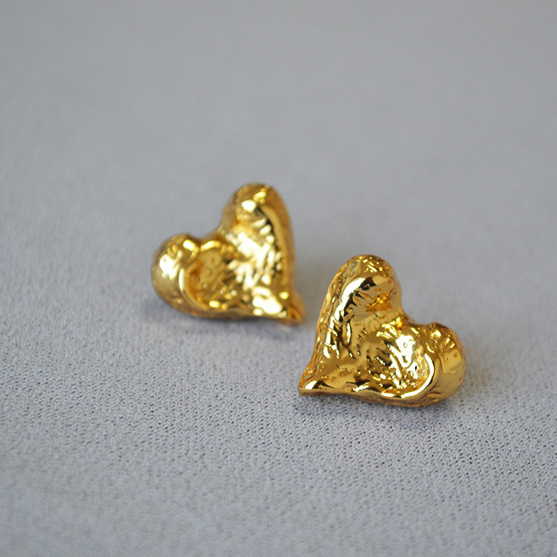 Vintage Handmade Gold Earring