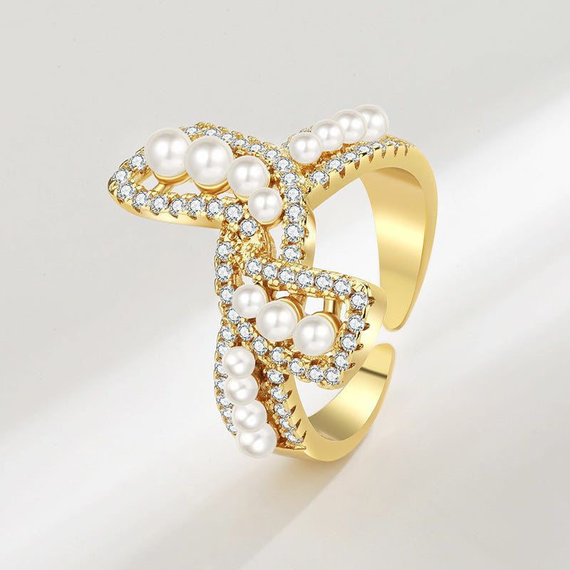 Delicate Artisan Pearl Ring