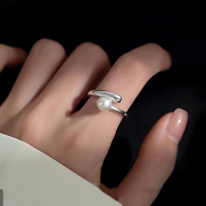 Delicate Artisan Pearl Ring