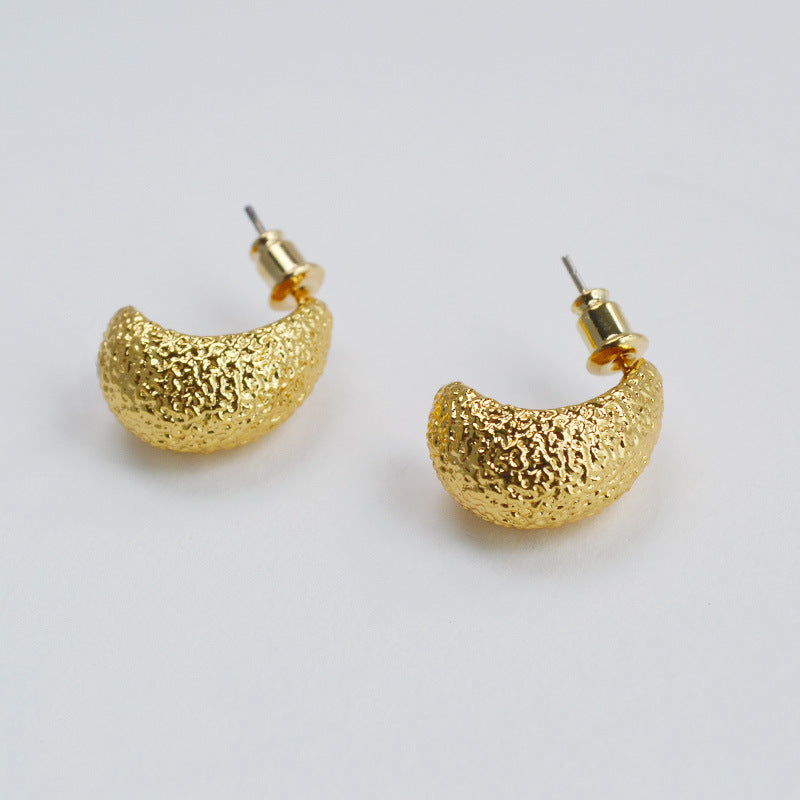 Delicate Artisan Gold Earring