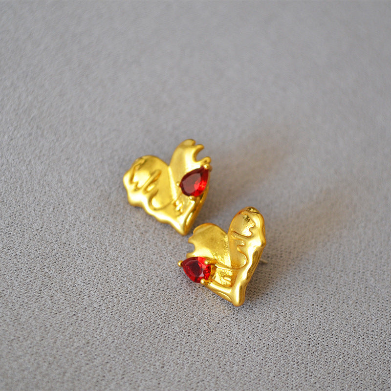 Delicate Artisan Gold Earring