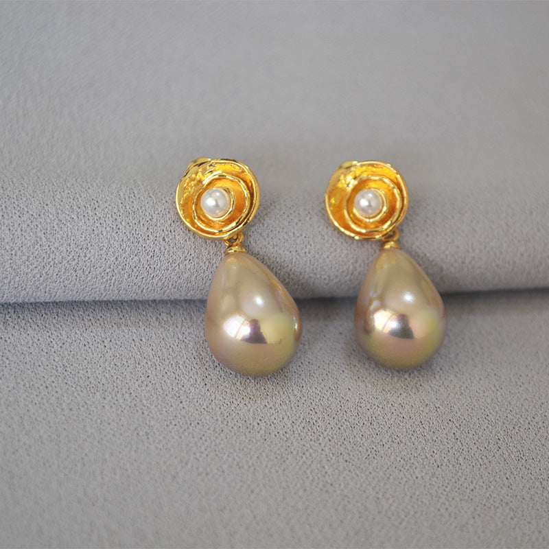 Delicate Artisan Gold Earring