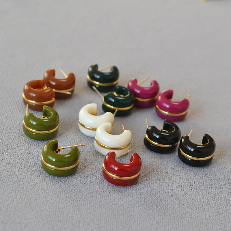 Delicate Artisan Gold Earring
