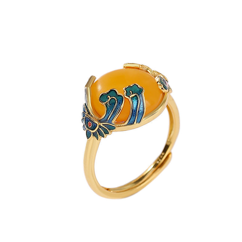 Delicate Artisan Gold Ring