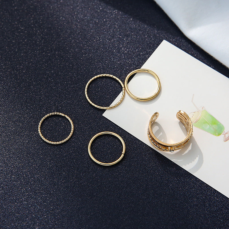 Delicate Artisan Gold Ring