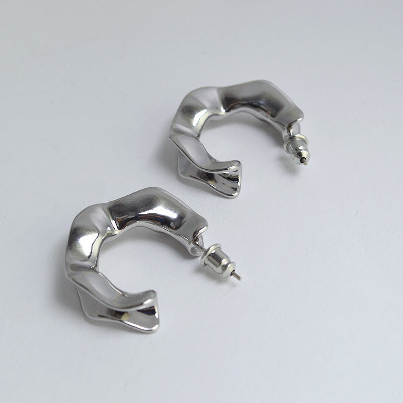 Delicate Artisan Gold Earring