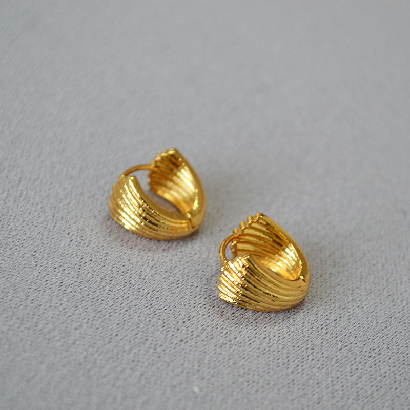 Delicate Artisan Gold Earring