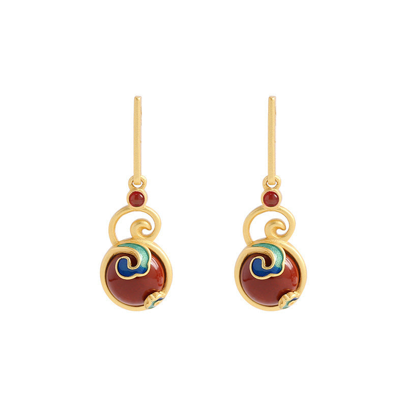 Vintage Handmade Gold Earring