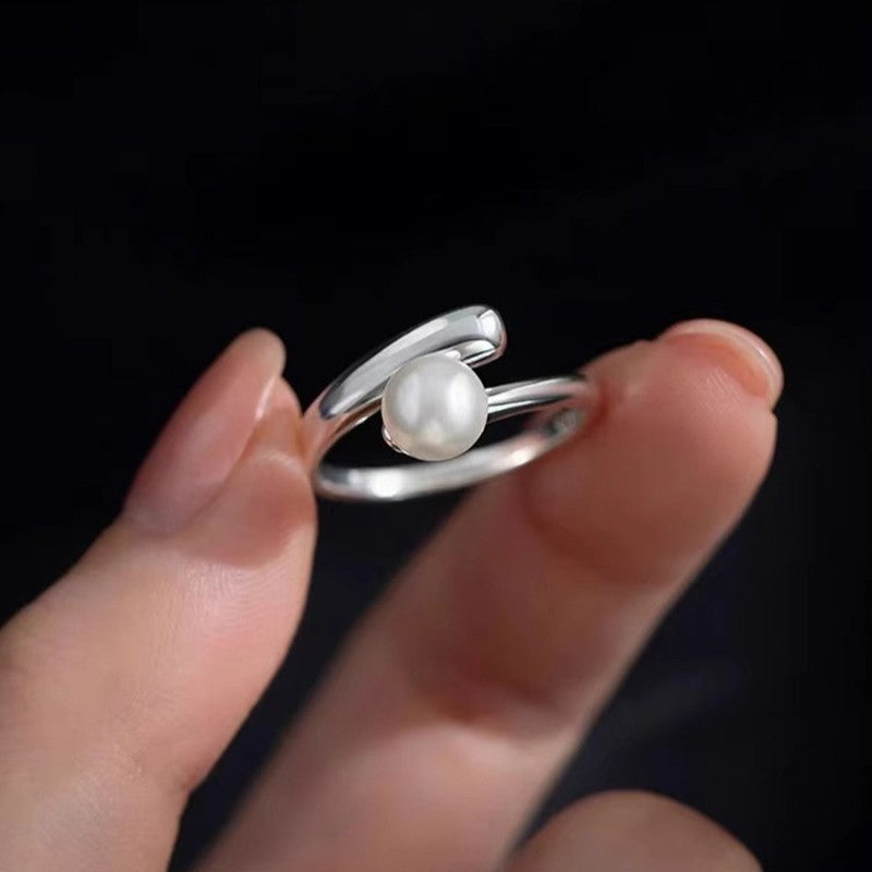 Delicate Artisan Pearl Ring