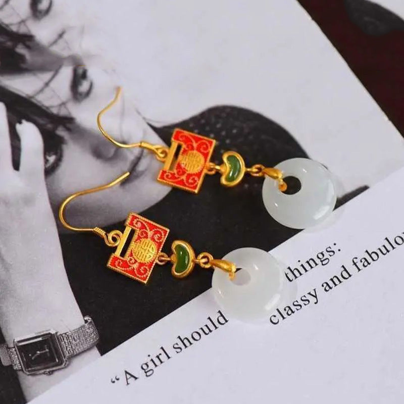 Vintage Handmade Gold Earring