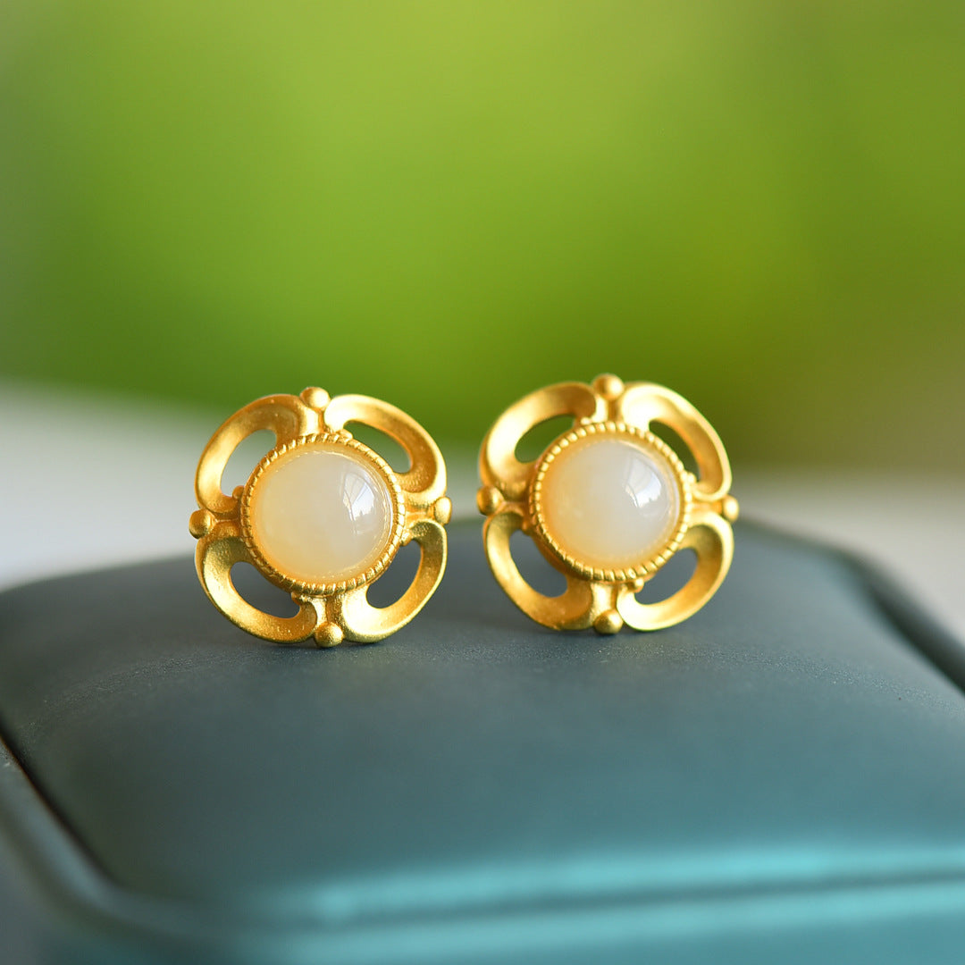 Delicate Artisan Gold Earring