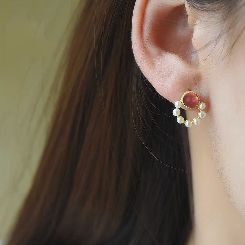 Delicate Artisan Pearl Earring