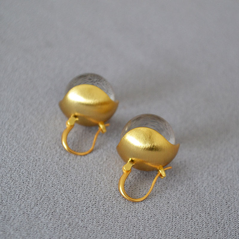 Delicate Artisan Gold Earring