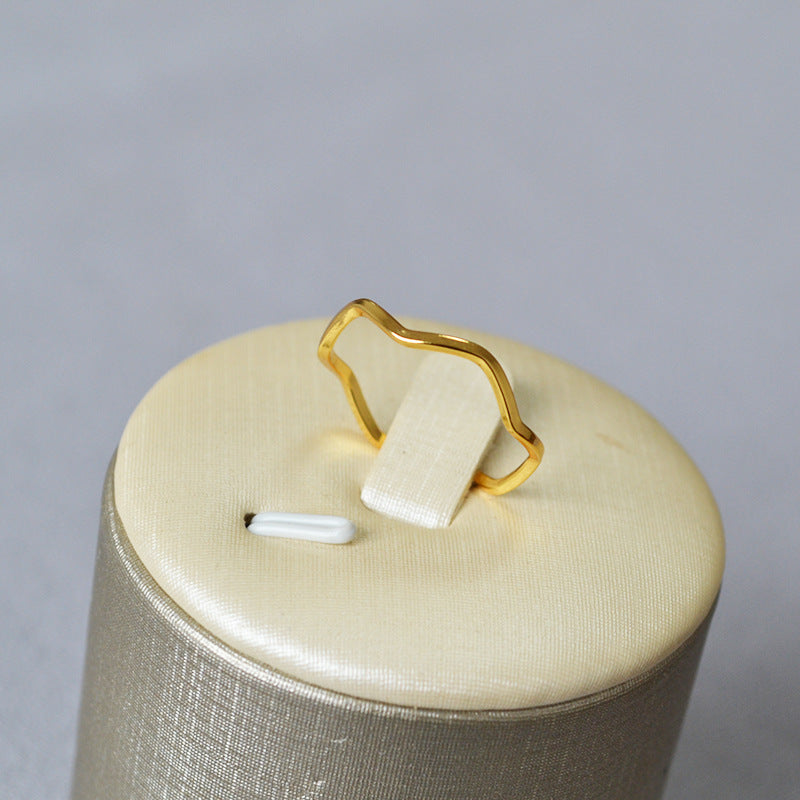 Delicate Artisan Gold Ring