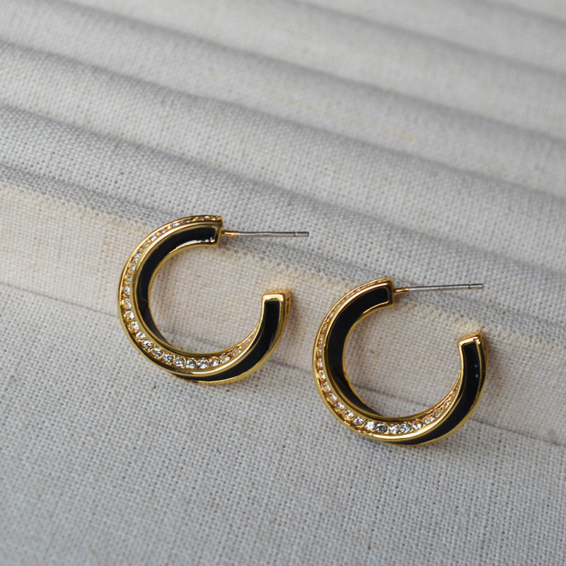 Vintage Handmade Gold Earring