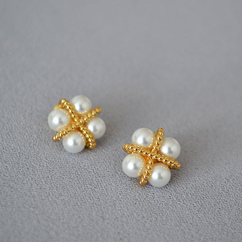 Delicate Artisan Gold Earring