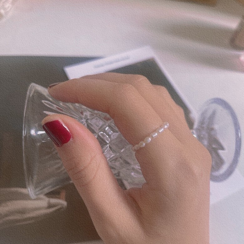 Delicate Artisan Pearl Ring