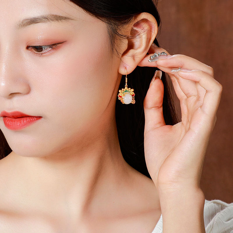 Delicate Artisan Gold Earring