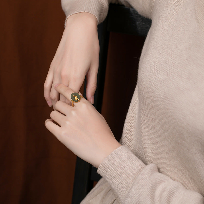 Delicate Artisan Gold Ring