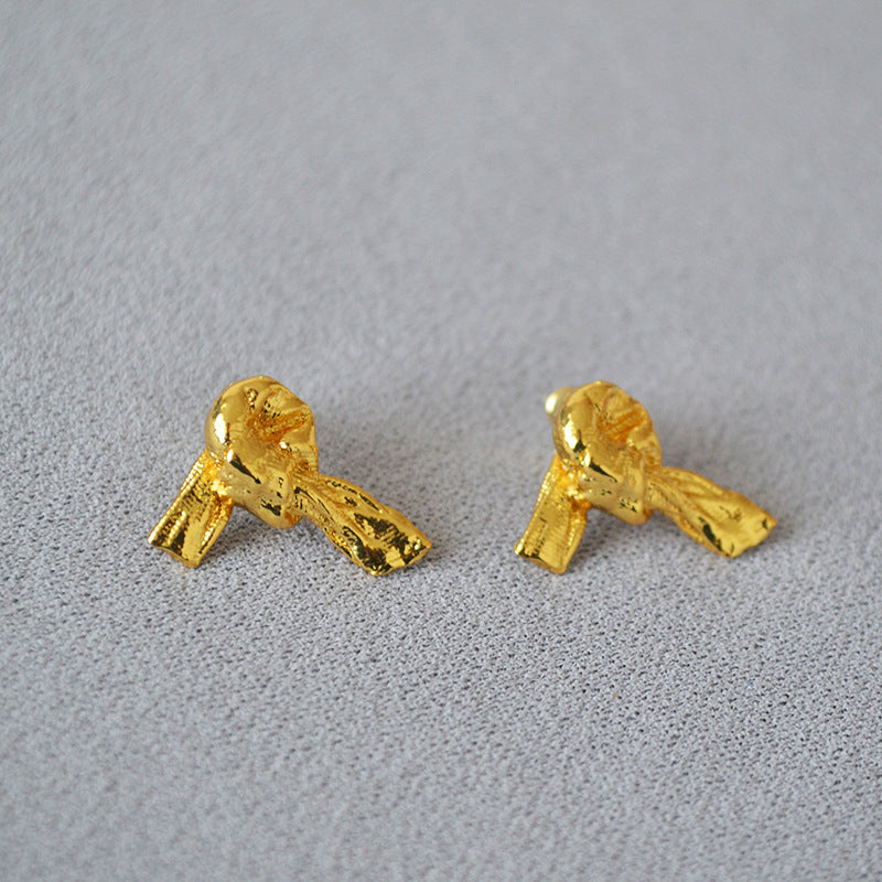Delicate Artisan Gold Earring