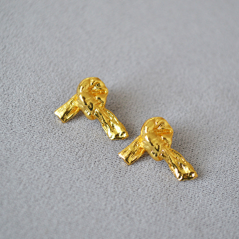 Delicate Artisan Gold Earring