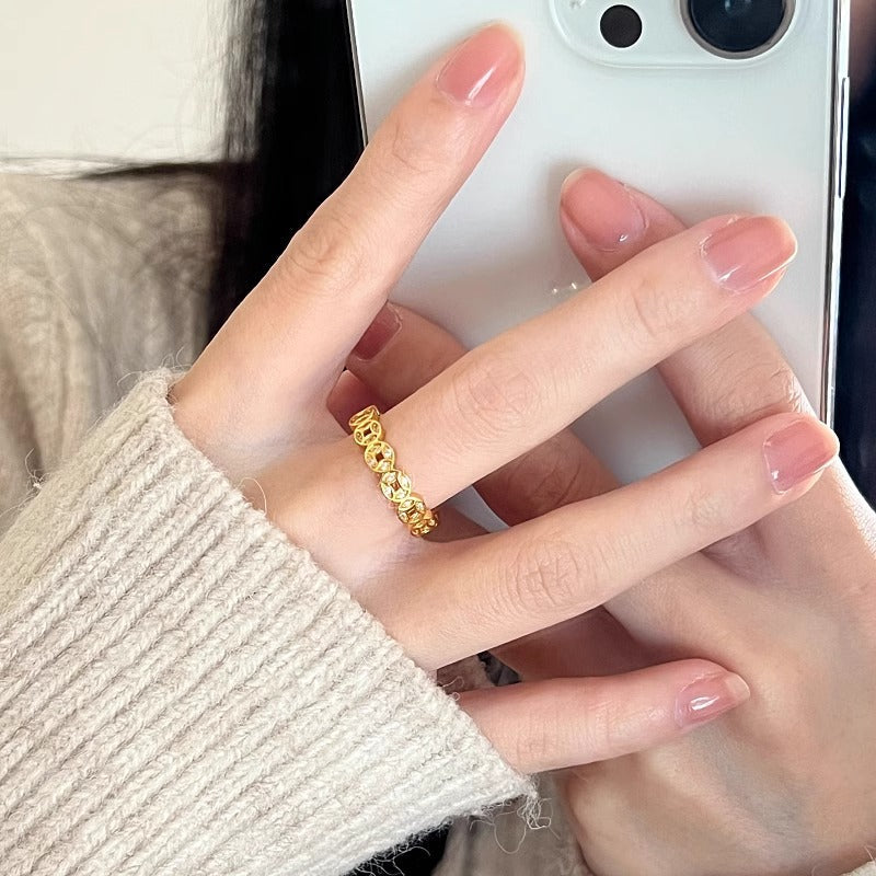 Delicate Artisan Gold Ring