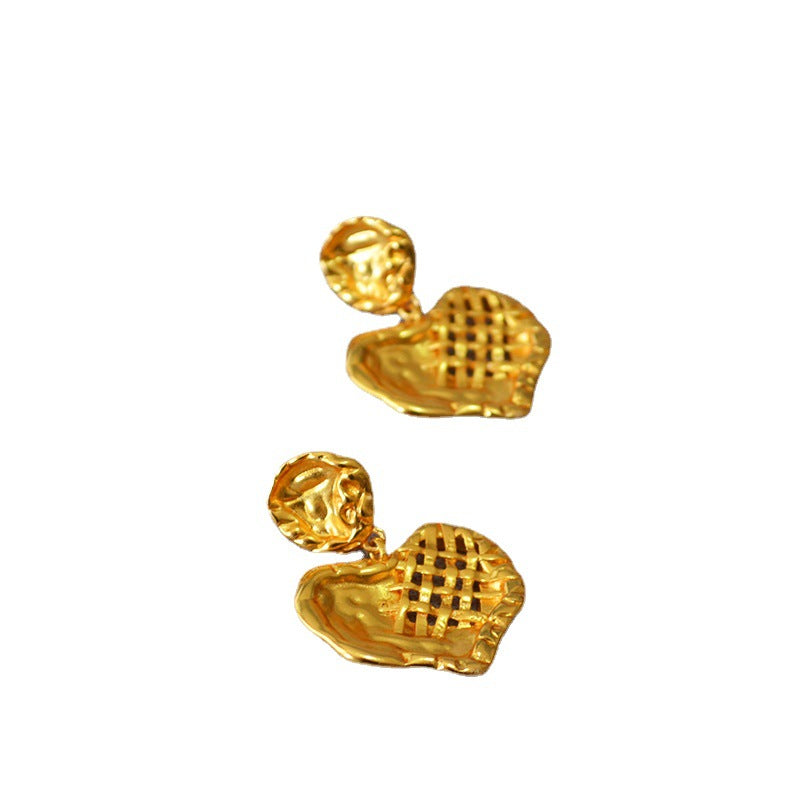 Delicate Artisan Gold Earring