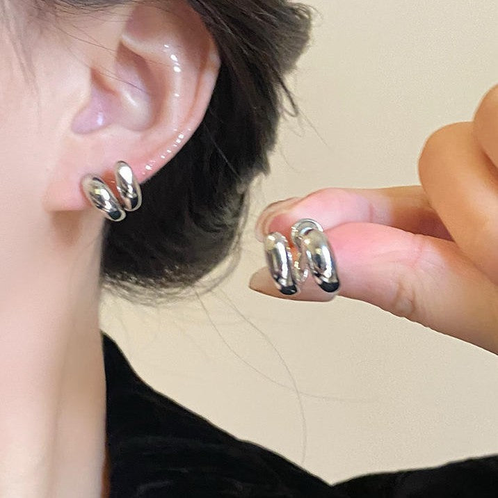 Vintage Handmade Silver Earring