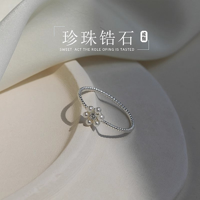 Delicate Artisan Pearl Ring