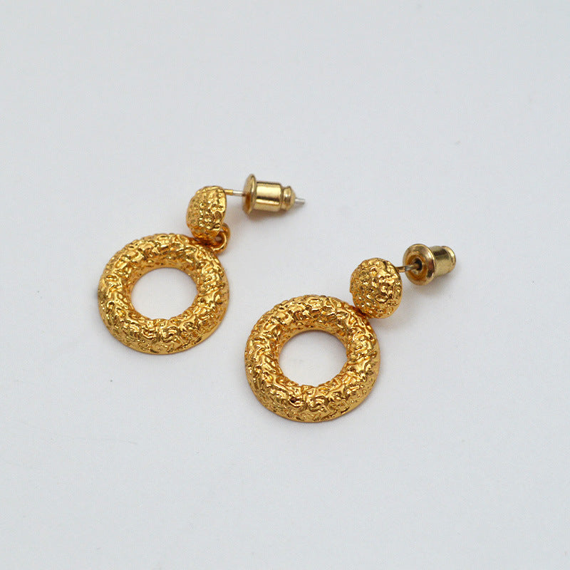 Delicate Artisan Gold Earring