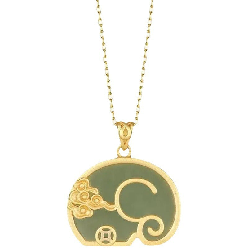 Delicate Artisan Gold Pendant