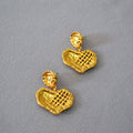 Delicate Artisan Gold Earring