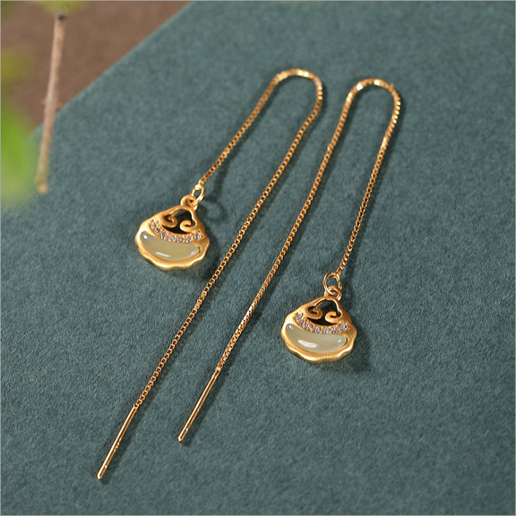 Delicate Artisan Gold Earring