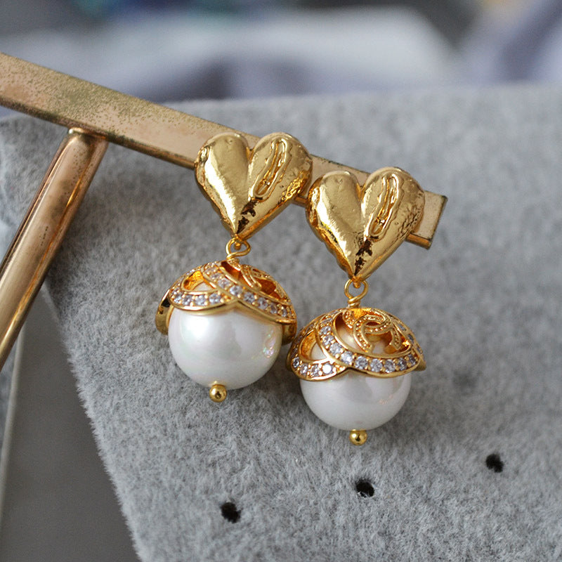 Vintage Handmade Gold Earring