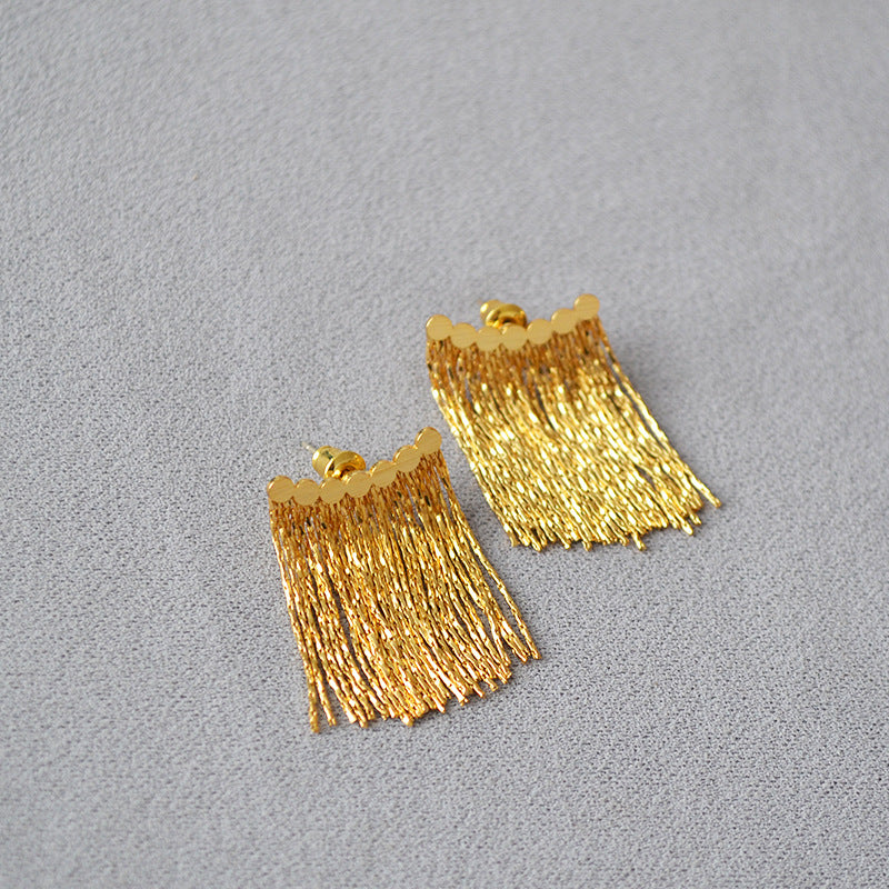 Delicate Artisan Gold Earring
