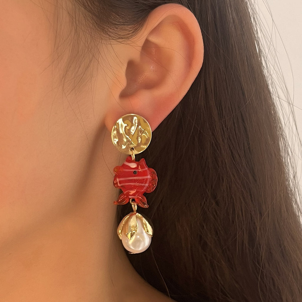 Delicate Artisan Pearl Earring